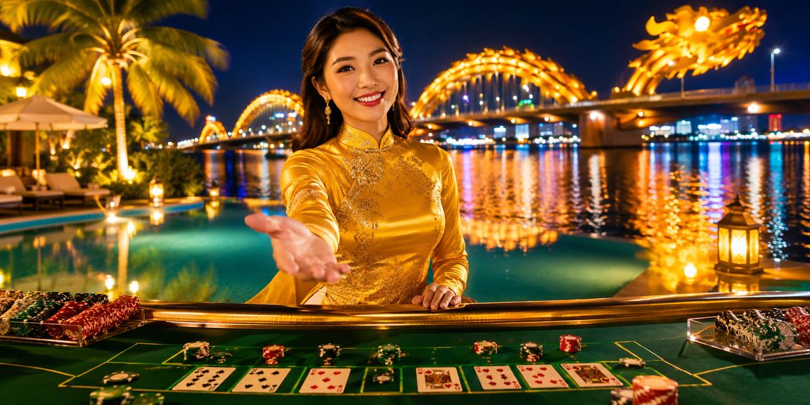 Người phụ nữ mặc áo dài tại Đà Nẵng tham gia baccarat live casino trên điện thoại với ưu đãi hoàn trả
