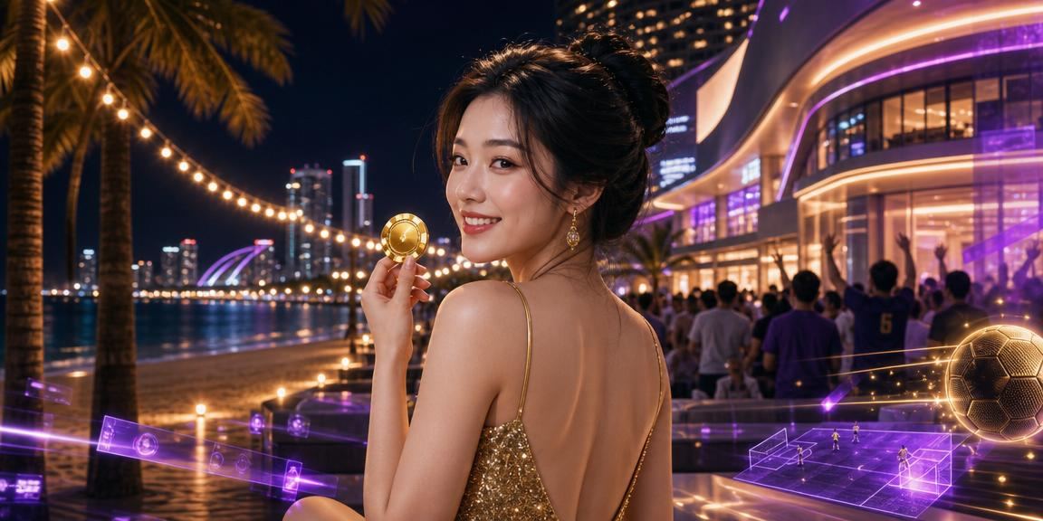 Ánh đèn neon rực rỡ tại Nha Trang về đêm gợi cảm giác sảnh cá cược casino sôi động